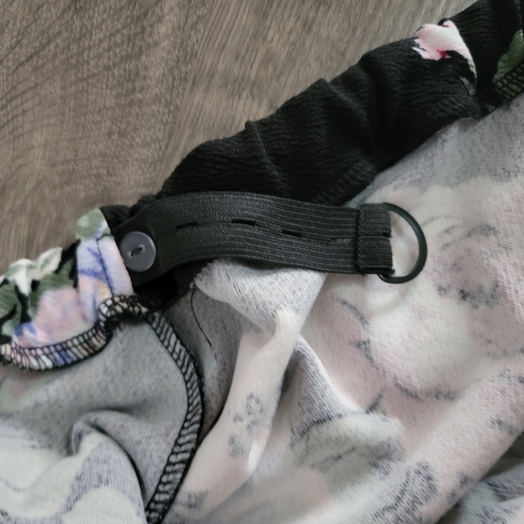 Women's maternity floral print split thigh tie pants size L - Picture 6 of 10